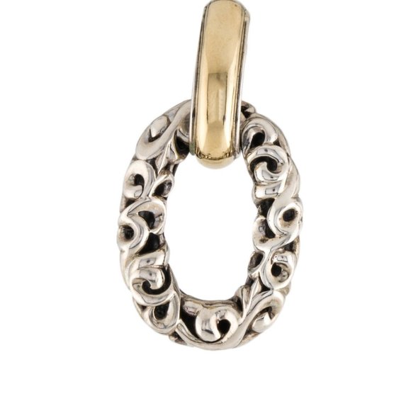 CHARLES KRYPELL 18K 14K & STERLING SILVER IVY DOOR KNOCKER EARRINGS - Picture 5 of 7